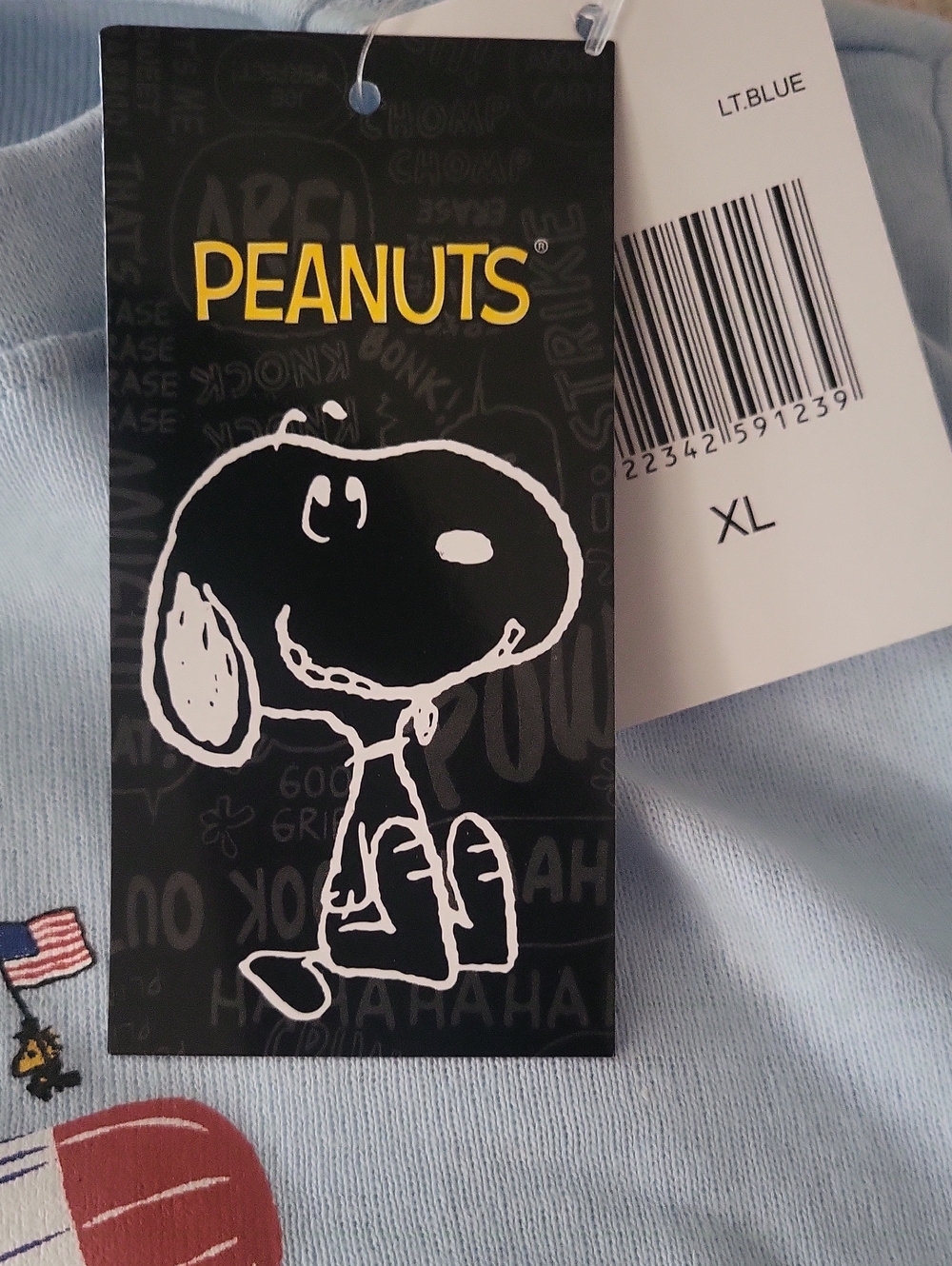 NWT! Viral Peanuts Light Blue Snoopy Popsicle Graphic Crop Tee - Picture 5 of 6